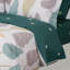 Ensemble de housse de couette réversible 4 pièces en coton ivoire / vert / bleu Floodwood-631778913