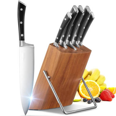 BergHOFF Spirit Stainless Steel 7pc Knife Block Set - White - 7 Piece