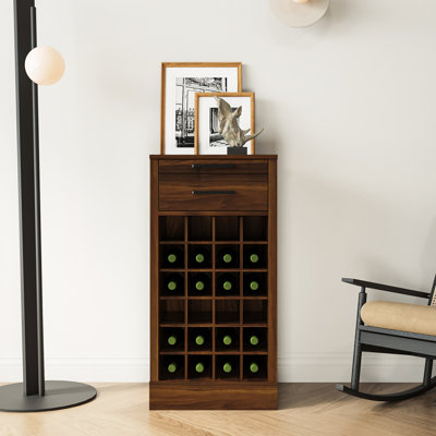 28 armoires de bar à vin - Noyer brun pour votre maison modulaire