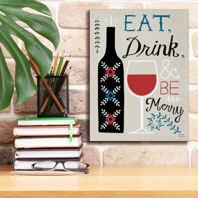 Art mural sur toile Epic Graffiti «Eat Drink And Be Merry» par Michael Mullan