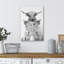 Impression sur toile encadrée, animaux, drôle, salle de bain, vache Highland-93629456-93629458-119598473