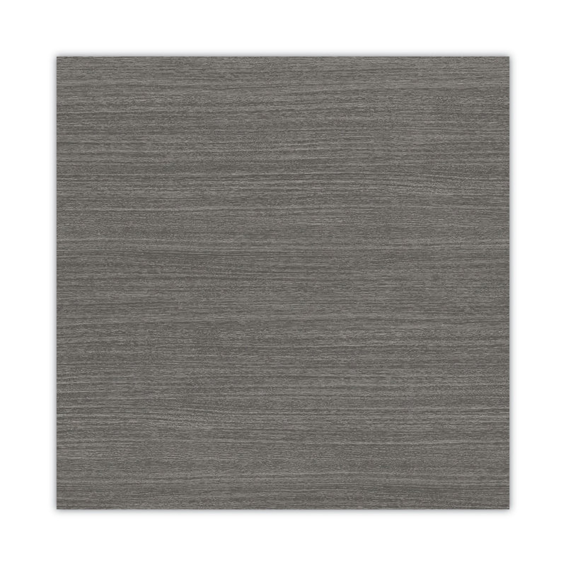 Gray Woodgrain Laminate Office Hutch with Doors