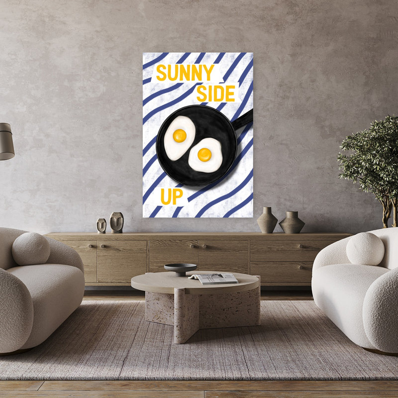 «Sunny Side Up Eggs», art mural classique, H 48 po x l 32 po