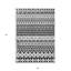 Tapis intérieur / extérieur lavable quadrilobe noir et gris 5 pi x 8 pi