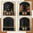 Entryway Storage Bench Hall Tree With Curved Design, Shoe Cabinets, Hooks, And Open Shelves-1650277662