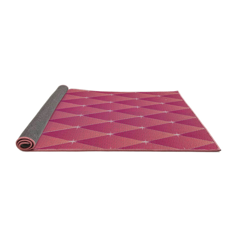 Tapis de zone rose à motif, Rond 8 pi