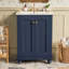 Meuble-lavabo moderne avec rangement à fermeture en douceur et tablette réglable-413857861