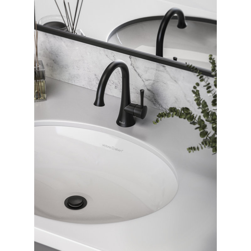 Robinet de lavabo à poignée simple Edge, Nickel brossé