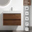 Meuble-lavabo de salle de bain de 30 po avec lavabo en résine et 2 tiroirs à fermeture en douceur. Fixation murale moderne. Lavabo à base en contreplaqué. Style moderne, fermeture en douceur pour une utilisation à long terme-1533073877-1533073864