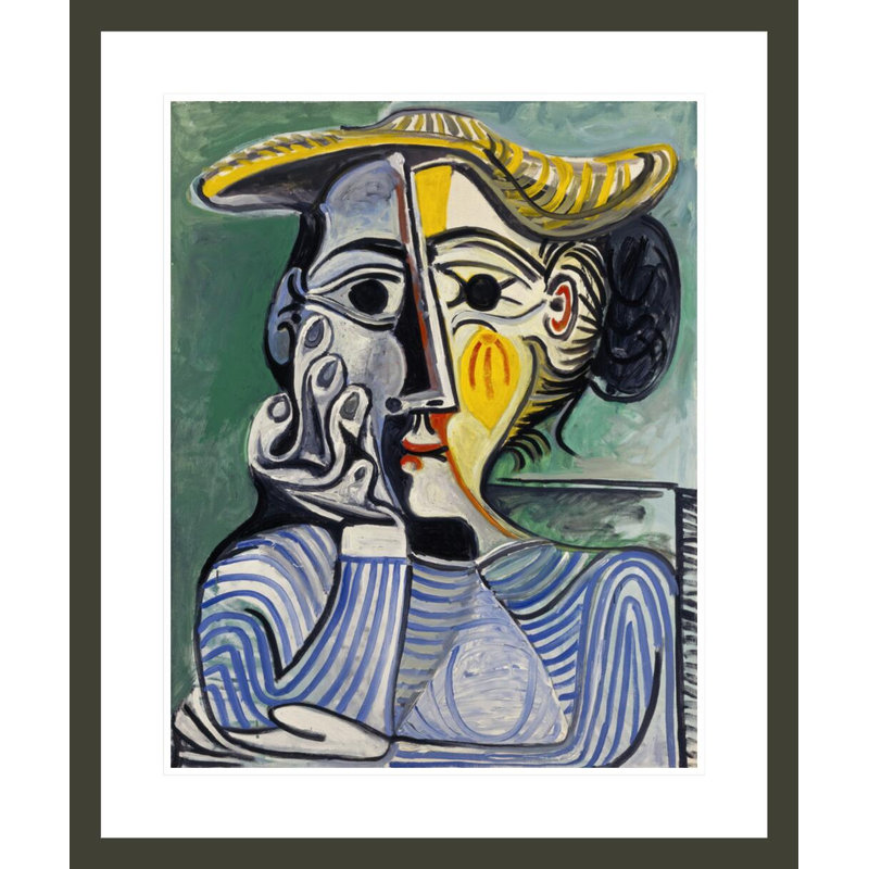Femme au chignon et au chapeau par Pablo Picasso, H 28,01 po x l 23,5 po