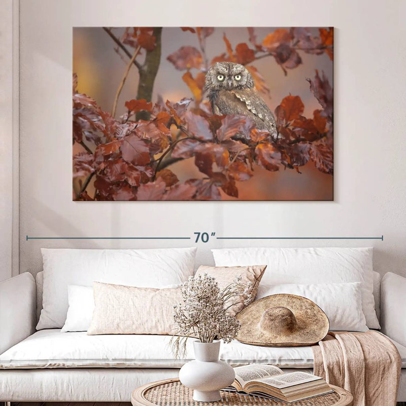 Hibou Brampt solitaire, H 34 po x l 51 po