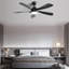 Ventilateur de plafond moderne de 52 pouces avec lumière DEL à intensité variable et télécommande