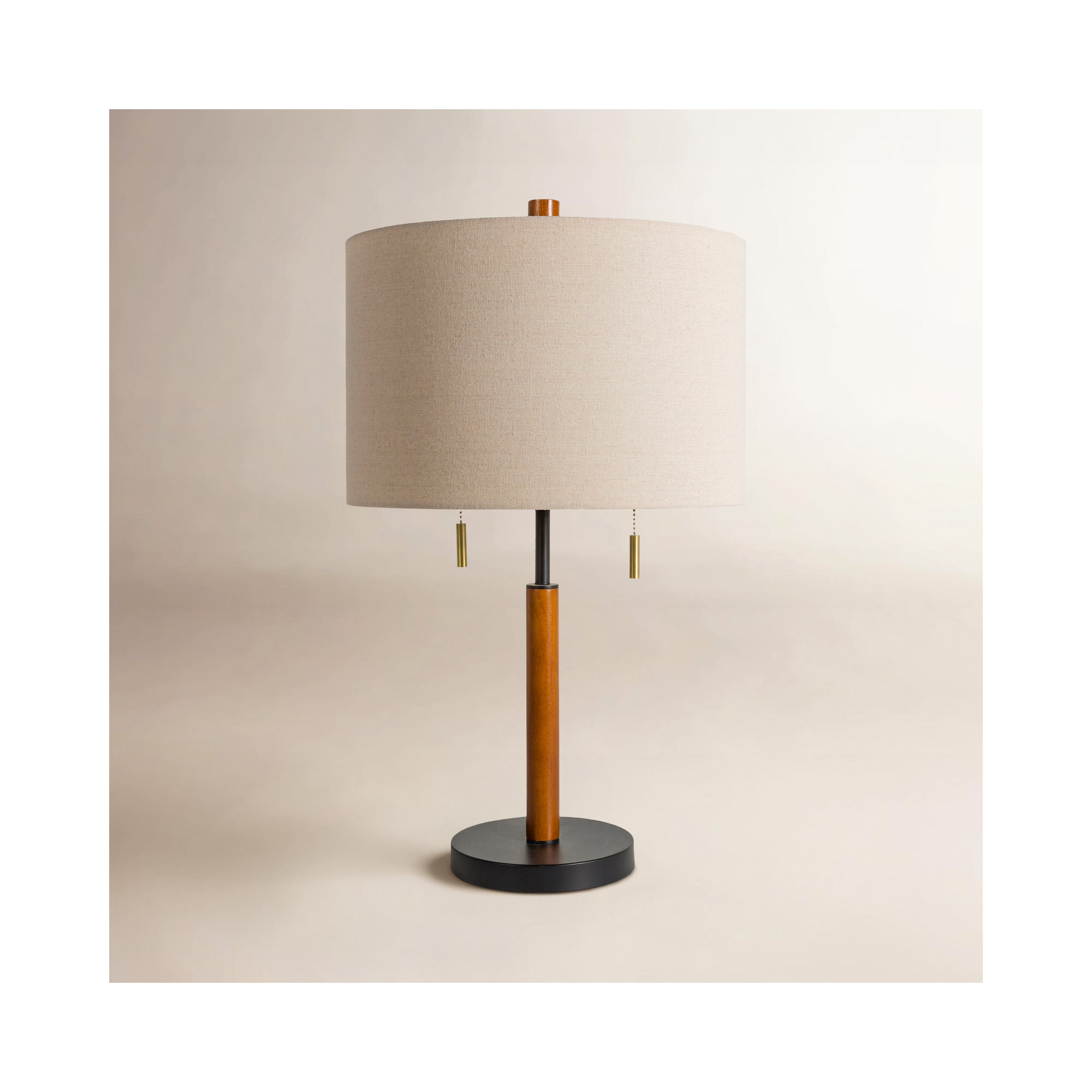 Kenley Table Lamp, Black/Brown