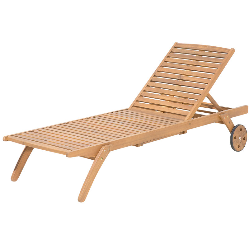 Wooler 195cm Long Reclining Acacia Single Chaise