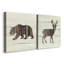 Woodland Bear - ensemble de 2 reproductions sur toiles tendues-1927226822