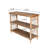Rustic Wooden Console Table - 3 Tier, Gothic Details, 47.24" Long Entryway/Hallway Table | Gift Idea