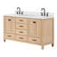 Meuble-lavabo double avec plateau 66,25 po -533644271