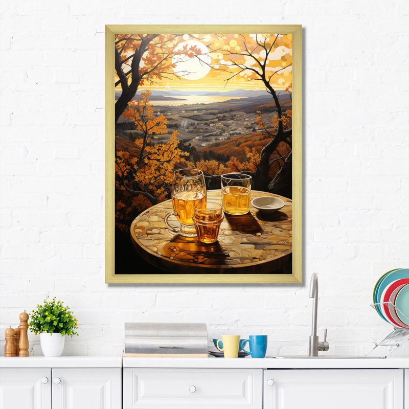 Reproduction d'art sur toile encadrée, "I", H 32 po x l 16 po x P 1 po, Encadrement doré