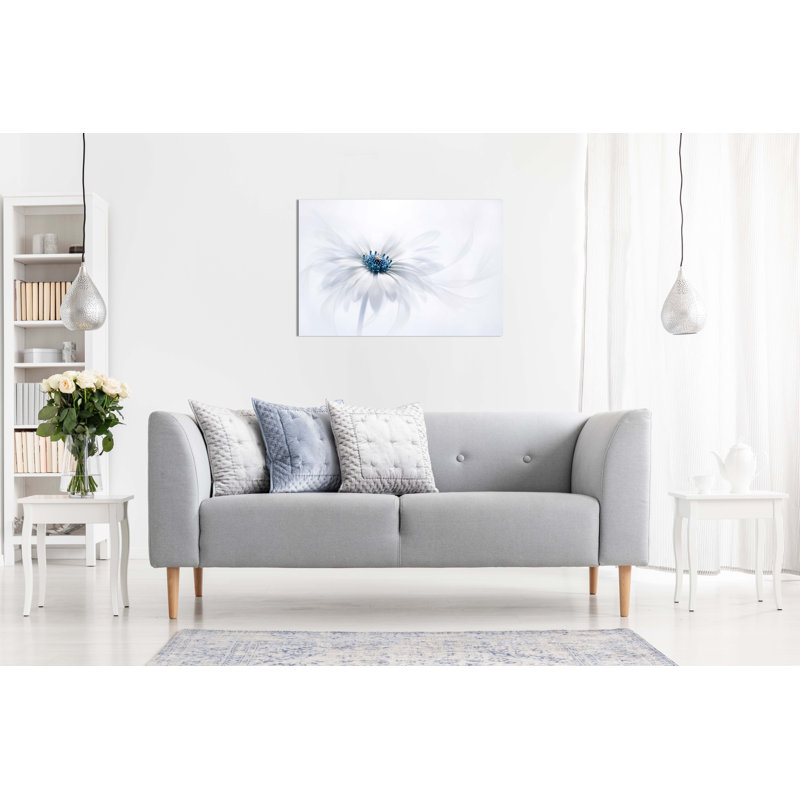 Daisy Flower Blue Pollen - Wrapped Canvas Print, 51cm H x 76cm W