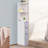 Freestanding Linen Tower with 2-Tier Shelf and Drawers