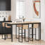 Solid Wood Top Metal Base Dining Table-41328897-41328899-41328898
