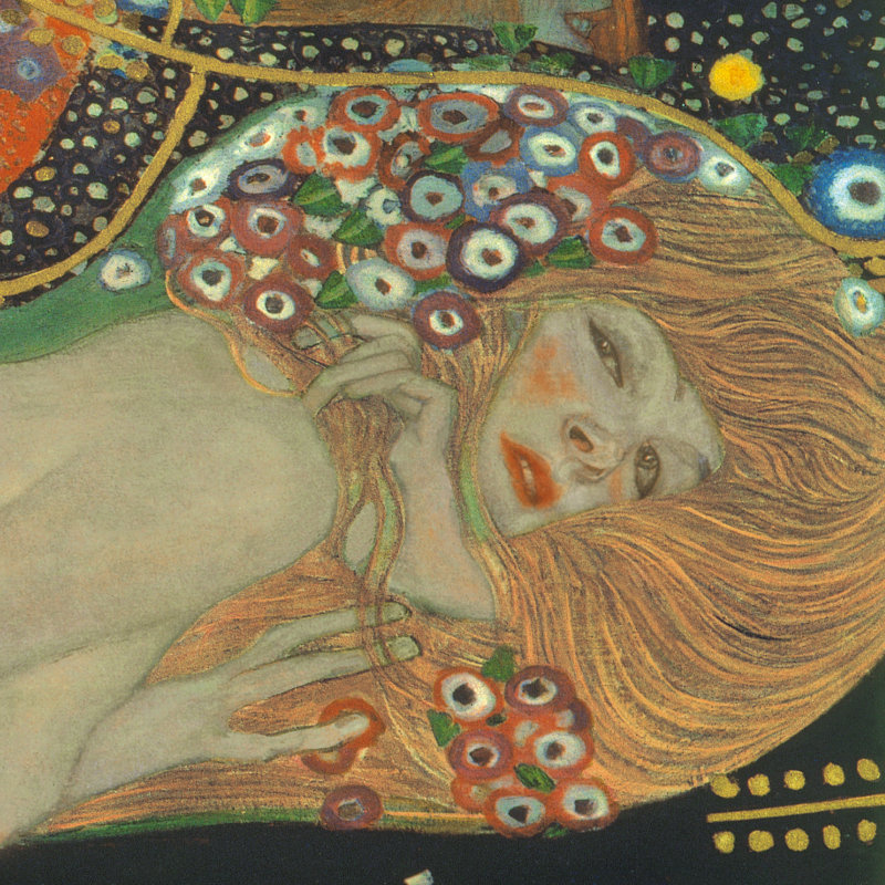 Sea Serpents III by Gustav Klimt - Wrapped Canvas Print, 76cm H x 76cm W