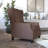 Suzie Polyester Fabric Upholstered Slim Wingback Push Back Recliner-92296585