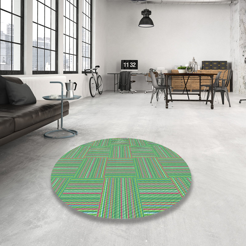 Patchwork Indoor Rug, Round 6'