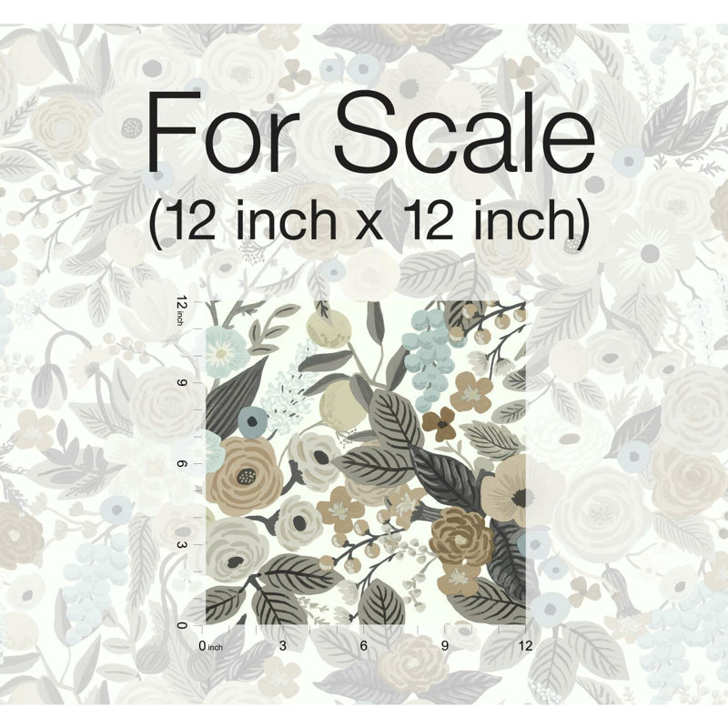 Rouleau de papier peint 27 pi x 27 po Garden Party, Lin multi