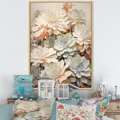 " Minimalism Beige Geraniums "
