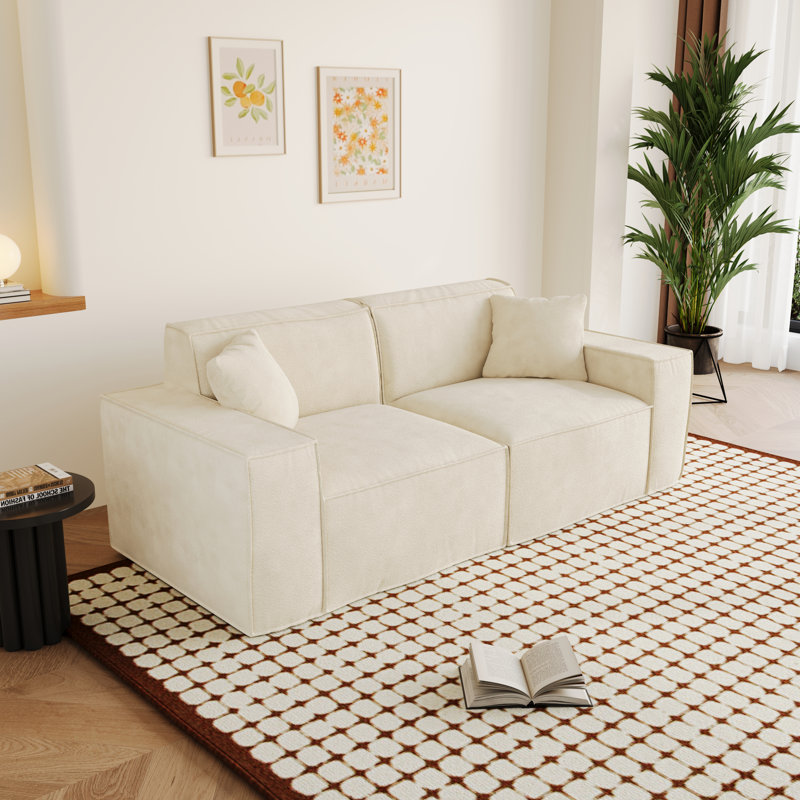 Canapé modulaire Boneless Cloud, canapé modulaire moderne avec sièges profonds, canapé rembourré en chenille désossé pour le salon, la chambre à coucher