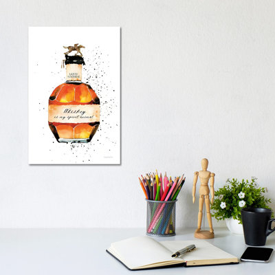 Whiskey Spirit Animal By Mercedes Lopez Charro - Wrapped Canvas Painting by Mercedes Lopez Charro - Wrapped Canvas Painting