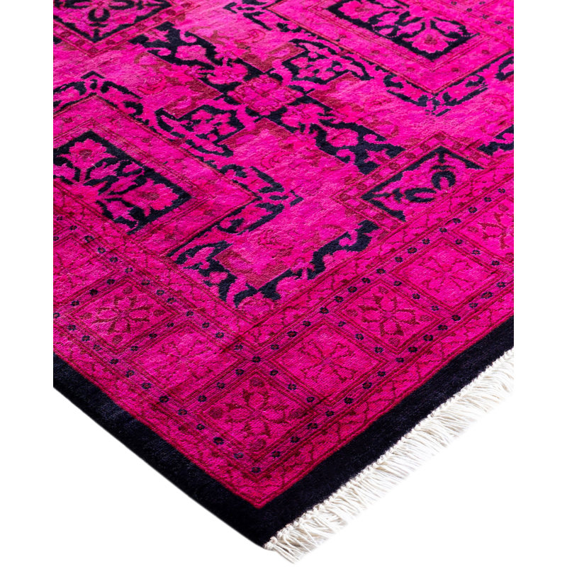 Overdyed One-of-a-Kind 2' 7" X 17' 6" Hand Knotted Area Rug