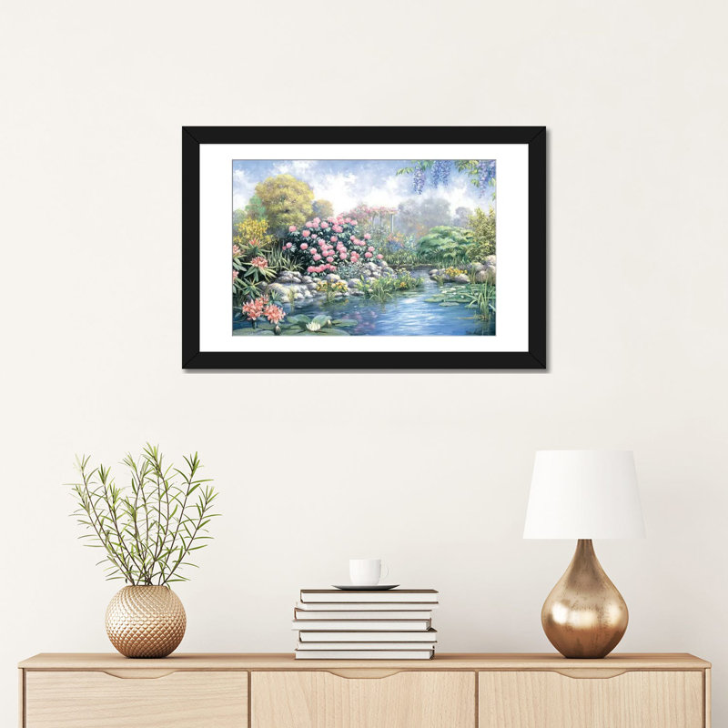 « rhododendron », impression sur toile, H 12 po x l 18 po x P 1,5 po, Pas de tapis, Toile tendue