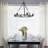 Leithgow 6 - Light Steel Dimmable Chandelier