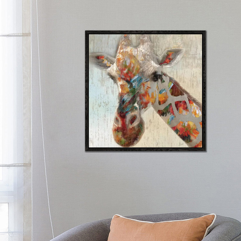 Nan - Print on Canvas, 66.04 cm H x 66.04 cm W, Black Floater Framed