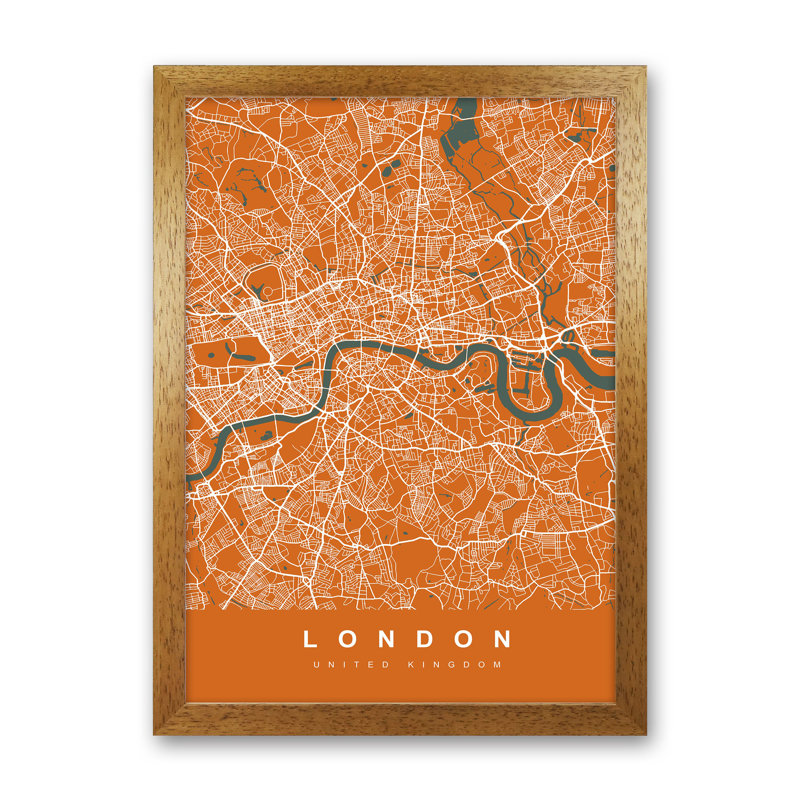London I - Print, Brown Paper, 34cm H x 25cm W x 3cm D