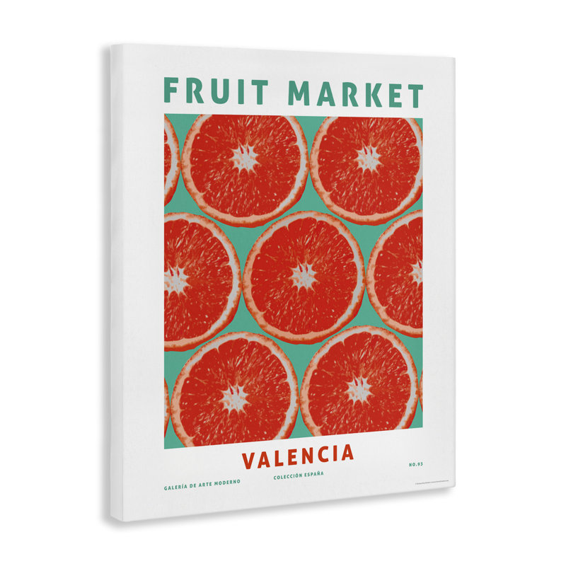 «Fruit Market», art mural sur toile de pamplemousse par Reinders, H 40 po x l 30 po