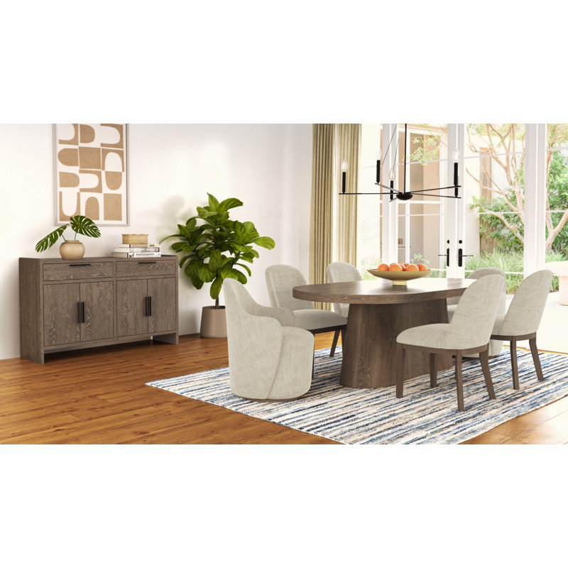 Ensemble de 2 chaises rembourrées cacao et ivoire