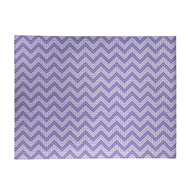 Tapis mauve/gris à cadre à main, Rectangle 8 pi x 10 pi