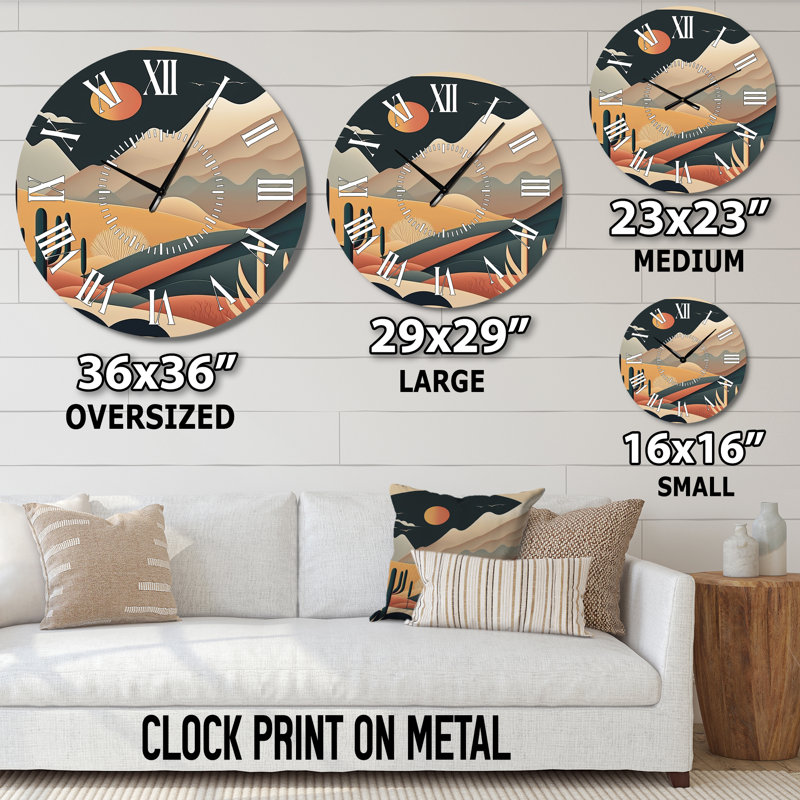 Pleine lune sur l'horloge murale, Surdimensionné