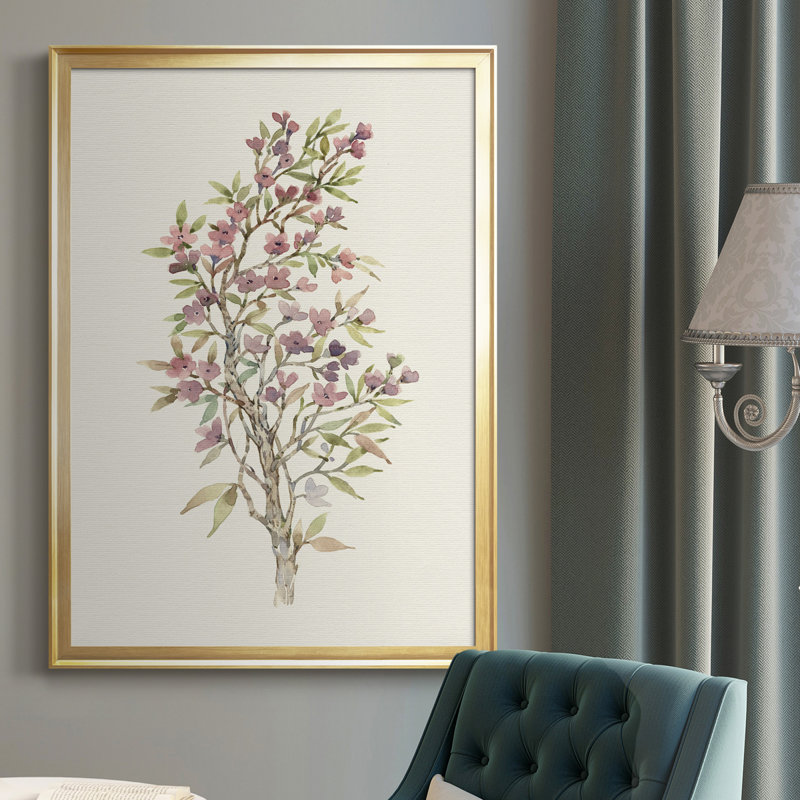 «Twig Study I», toile encadrée de qualité supérieure - prête à être accrochée, Or, H 36,5 po x l 26,5 po x P 1 po