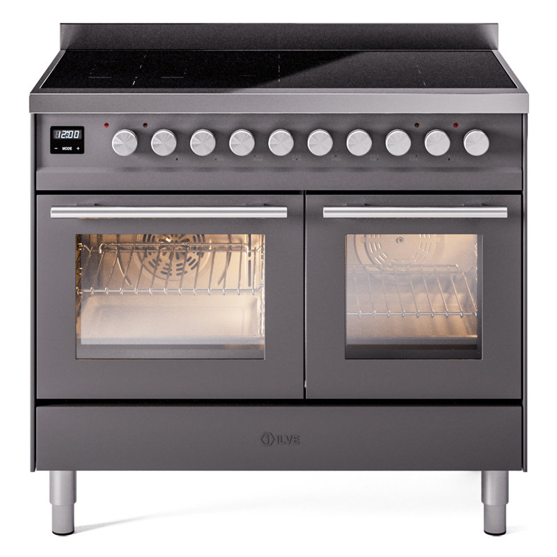 Cuisinière à induction ILVE Professional Plus II 40 pouces avec 6 éléments à induction (porte vitrée)