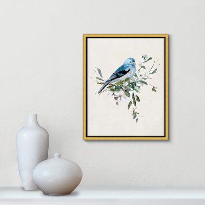 Bluebird Happy I - Toile à cadre flottant