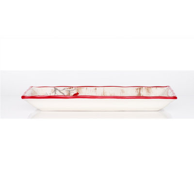 Red Vanilla Frosty's Magical Rectangular Platter