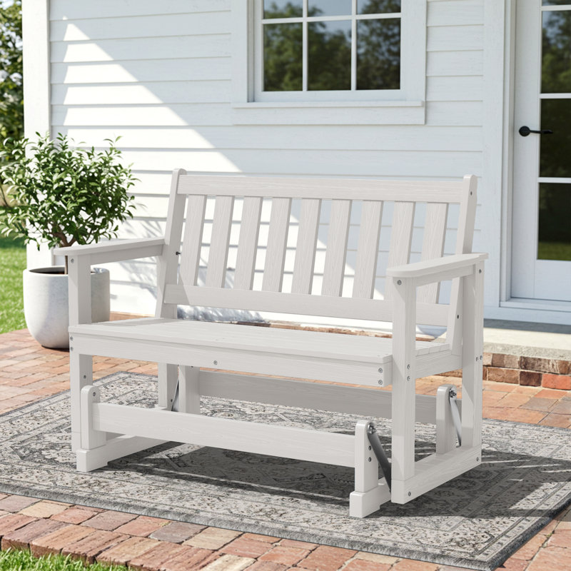 Chaise berçante en plastique HDPE pour 2 personnes, Blanc