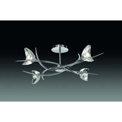 Plafonnier semi-encastré 4 lumières Mastin
