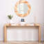Console moderne à motif à chevrons, 62 pouces de long, en bois manufacturé, idéale pour l'entrée, le couloir ou le salon