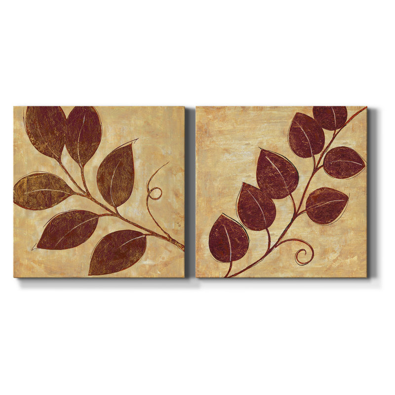 «Marsala Moment III», ensemble de 2 reproductions d'art sur toile tendue, H 24 po x l 48 po x P 1 po