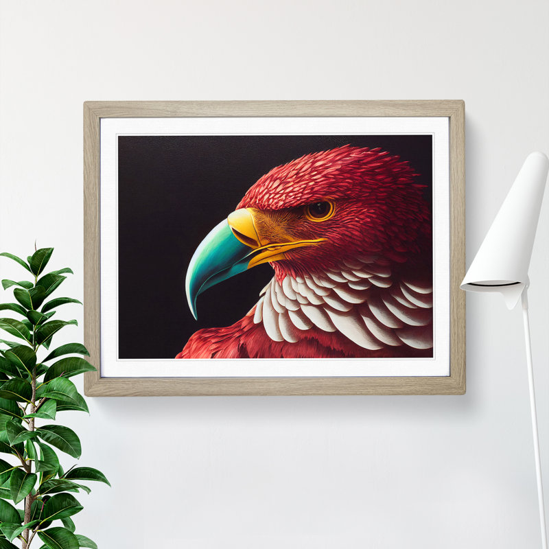 Great Eagle Bird - Print, 25cm H x 34cm W, Oak